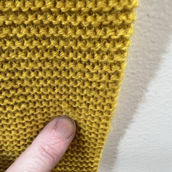 Women's Wool Blend Turtleneck Sweater Size M Mustard Minimalist Capsule Wardrobe - Picture 10 of 10